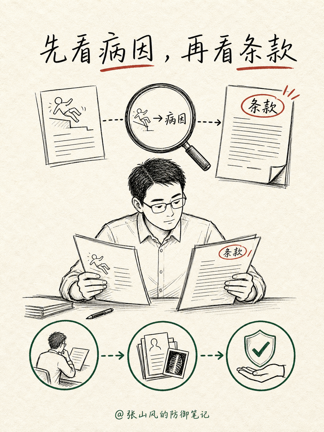 理赔争议时先核对病因和条款定义，再准备病历资料沟通